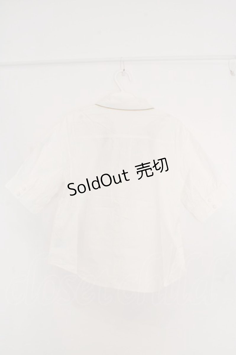 画像3: F i.n.t / クロッカス刺繍ヨーク切替シャツ F オフシロ O-26-06-23-1006-CA-BL-OW-OS (3)
