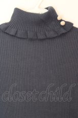 画像2: F&A / 釦付きリブタートル F ブルー O-26-06-23-1070-CA-TO-OW-OS (2)