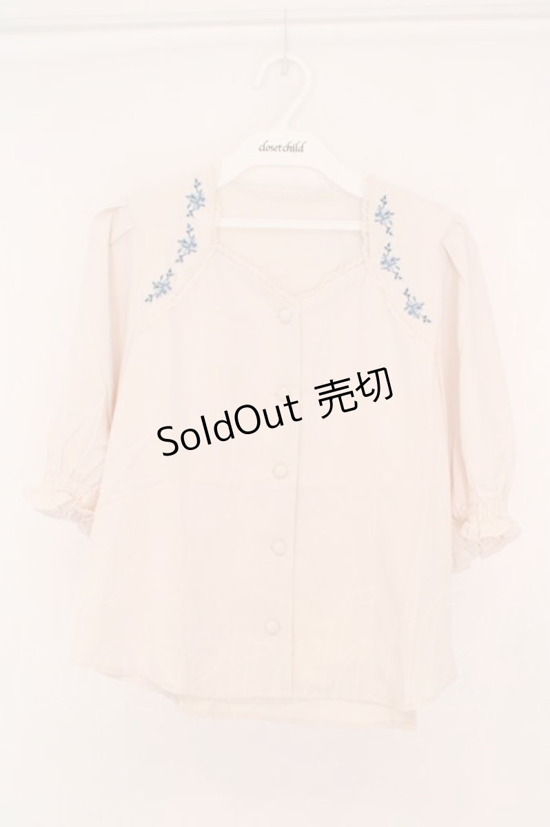 画像1: an another angelus / ダイヤ開きローズ刺繍ブラウス F アイボリー O-26-06-23-1023-CA-BL-OW-OS (1)