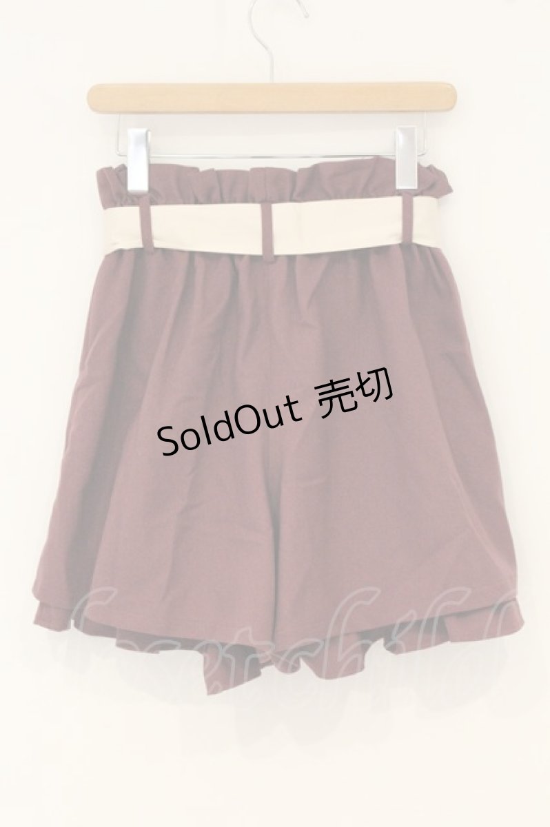 画像3: axes femme / タック入りフレアキュロット M パープル O-26-06-23-063-AX-PA-OW-ZI (3)