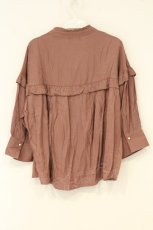 画像3: axes femme POETIQUE / サテンフリルブラウス M ピンク O-26-06-23-067-AX-BL-OW-OS (3)