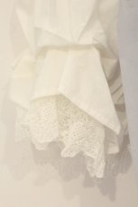 画像2: axes femme POETIQUE / レース襟パフ袖ブラウス M サックス O-26-06-23-070-AX-BL-OW-OS (2)