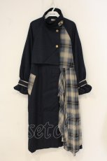 画像1: axes femme POETIQUE / バイカラーアシメロングコート M ネイビー O-26-06-23-008-AX-JA-OW-OS (1)