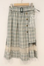 画像1: axes femme POETIQUE / スリットデザインチェックスカート M グリーン O-26-06-23-073-AX-SK-OW-OS (1)