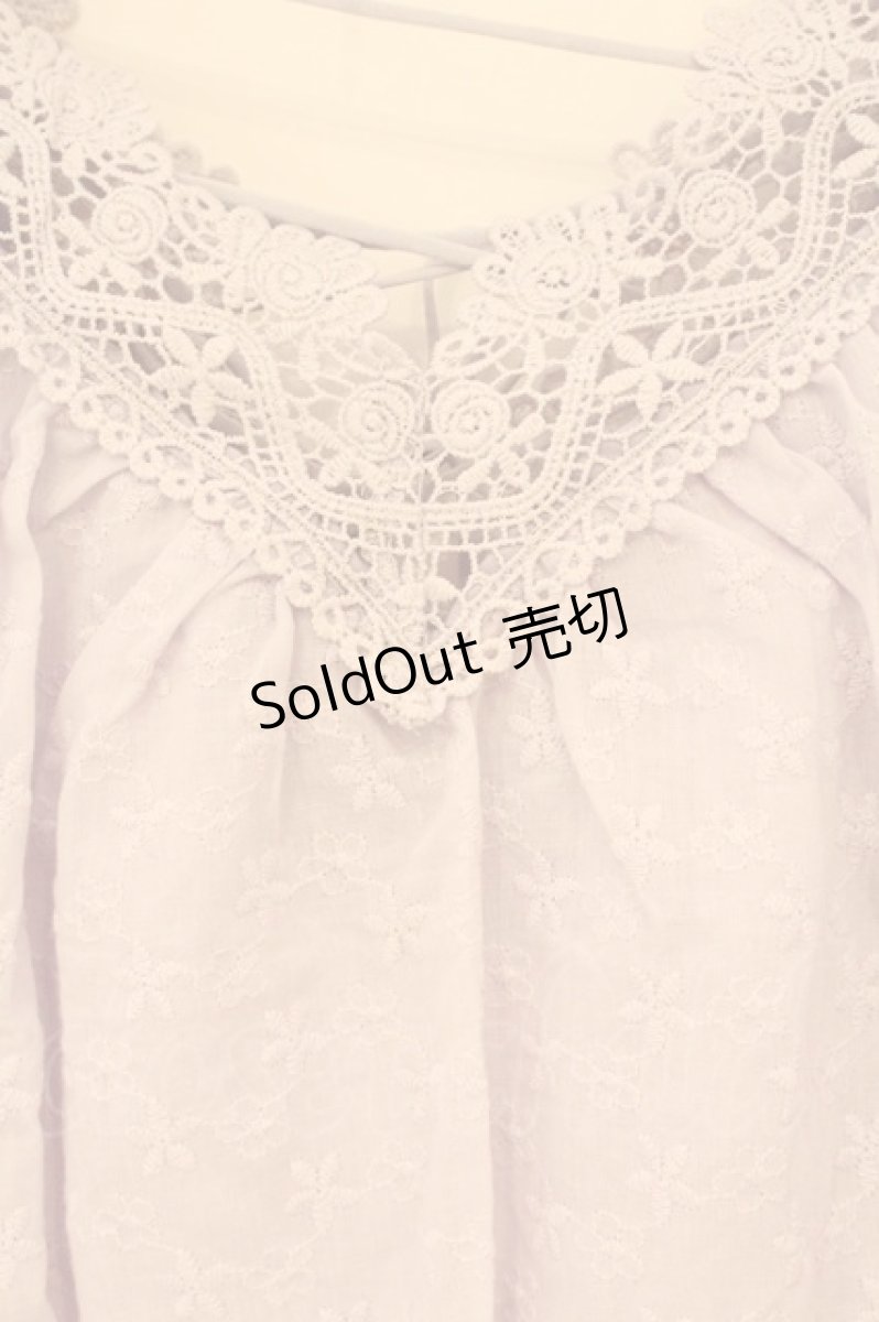 画像2: axes femme POETIQUE / マスク付きフラワーコットンブラウス M ラベンダー O-26-06-23-074-AX-TO-OW-OS (2)