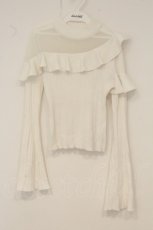画像1: EATME / フリルリブニットTOP　トップス F シロ O-26-06-23-090-LO-TO-OW-OS (1)