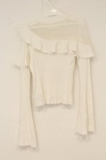 画像3: EATME / フリルリブニットTOP　トップス F シロ O-26-06-23-090-LO-TO-OW-OS (3)
