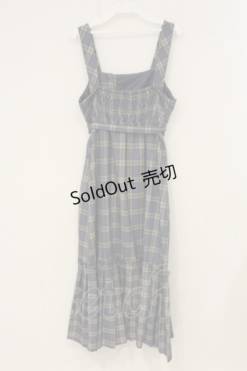 画像3: axes femme POETIQUE / 裾プリーツデザインワンピース M ブルー O-26-06-23-001-AX-OP-OW-OS (3)
