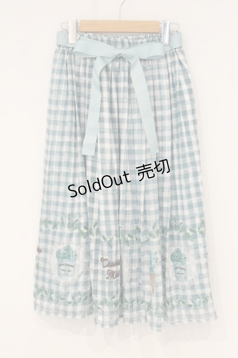 画像1: axes femme / チョコミントプリントスカート F ミント O-26-06-23-010-AX-SK-OW-OS (1)