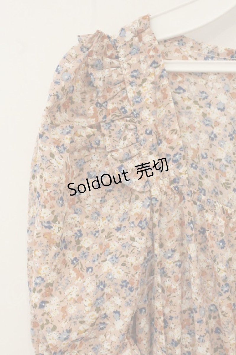 画像2: axes femme POETIQUE / スクウェアネック花柄ワンピース M ピンク O-26-06-23-011-AX-OP-OW-OS (2)
