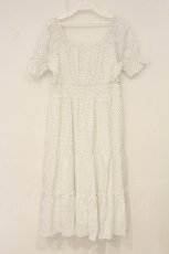 画像3: axes femme POETIQUE / エンパイア風デザインワンピース M シロ×クロ O-26-06-23-012-AX-OP-OW-OS (3)