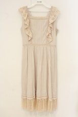 画像1: axes femme POETIQUE / フラワーコットンレースワンピース M ベージュ O-26-06-23-014-AX-OP-OW-OS (1)