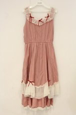 画像1: axes femme / ローズリボンチェックワンピース F アカ O-26-06-23-016-AX-OP-OW-OS (1)