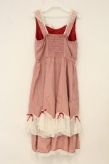 画像4: axes femme / ローズリボンチェックワンピース F アカ O-26-06-23-016-AX-OP-OW-OS (4)