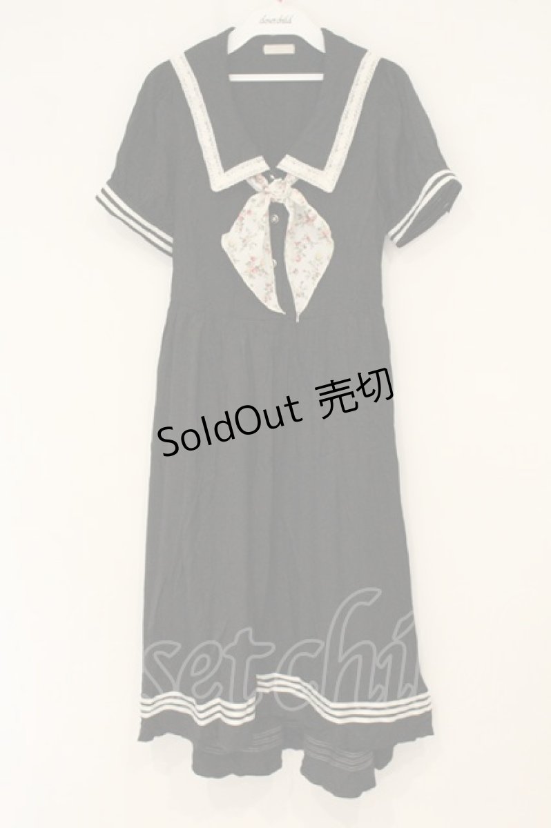 画像1: axes femme POETIQUE / フィッシュテールセーラーワンピース M クロ O-26-06-23-017-AX-OP-OW-OS (1)