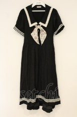 画像1: axes femme POETIQUE / フィッシュテールセーラーワンピース M クロ O-26-06-23-017-AX-OP-OW-OS (1)