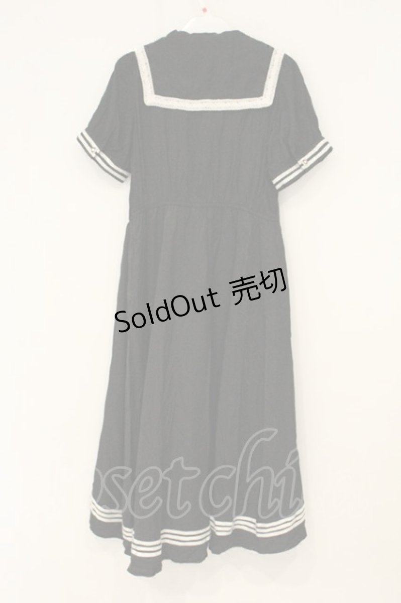 画像3: axes femme POETIQUE / フィッシュテールセーラーワンピース M クロ O-26-06-23-017-AX-OP-OW-OS (3)