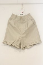 画像1: axes femme POETIQUE / フェイクレザーハイウエストショートパンツ M ベージュ O-26-06-23-003-AX-PA-OW-OS (1)