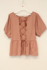 画像2: axes femme POETIQUE / バックレースアップカットプルオーバー M ピンク O-26-06-23-022-AX-TO-OW-OS (2)