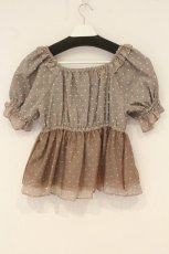 画像3: axes femme POETIQUE / ドットペプラムデザインブラウス M ブラウン O-26-06-23-023-AX-BL-OW-OS (3)