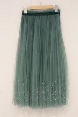 画像3: axes femme POETIQUE / パールデザインチュールスカート M グリーン O-26-06-23-027-AX-SK-OW-OS (3)