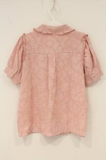 画像3: axes femme POETIQUE / バラふくれジャカード半袖ブラウス M ピンク O-26-06-23-028-AX-BL-OW-OS (3)