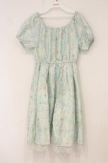 画像1: axes femme POETIQUE / ピクトリアルプリントワンピース M グリーン O-26-06-23-030-AX-OP-OW-OS (1)
