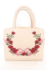 画像1: axes femme / バラ刺繍バッグ  ベージュ O-26-06-24-005-AX-BG-OW-OS (1)