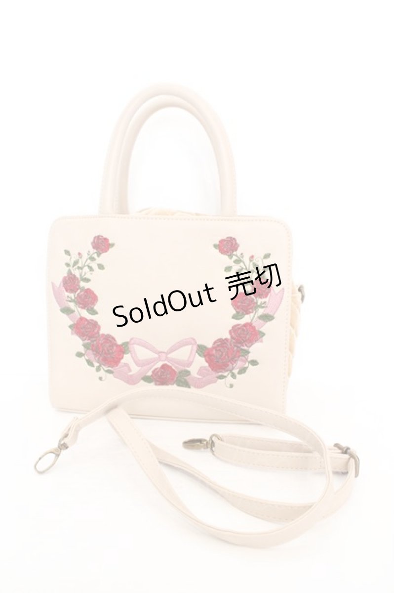 画像3: axes femme / バラ刺繍バッグ  ベージュ O-26-06-24-005-AX-BG-OW-OS (3)