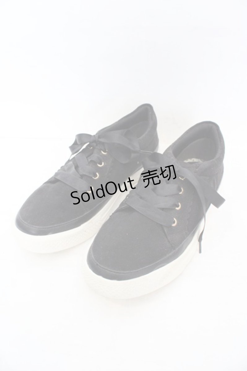 画像1: axes femme / スエード調スニーカー M クロ O-26-06-24-009-AX-SH-OW-ZT-K002 (1)