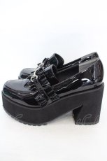 画像2: DearMyLove / ビット厚底ローファー 25.0cm クロ O-26-06-24-011-GO-SH-OW-OS (2)