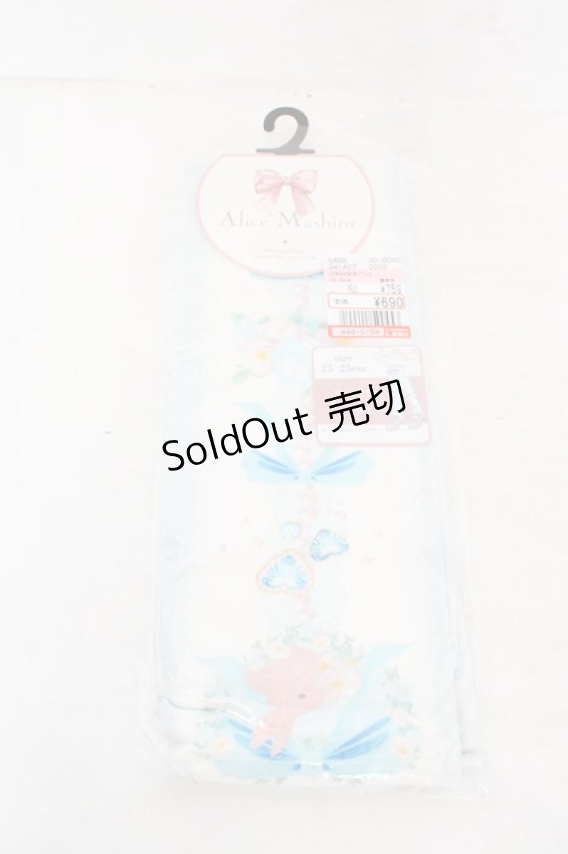 画像1: Lovely Tency / TTMAOVKウサプリント 23-25cm サックス O-26-06-24-027-LO-ZA-OW-OS (1)