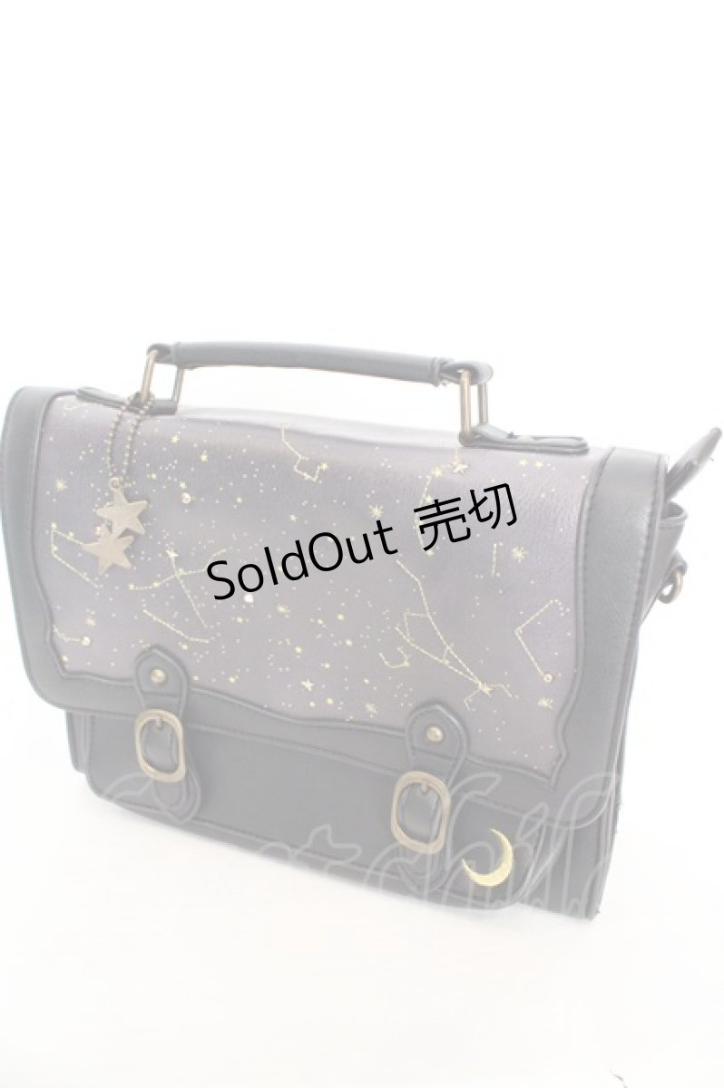画像1: axes femme POETIQUE / 星座サッチェルBAG  パープル×クロ O-26-06-24-004-AX-BG-OW-OS (1)