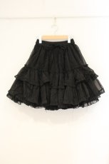 画像1: metamorphose / オーガンジーフリルパニエ  クロ O-26-06-25-007-ME-SK-OW-OS (1)