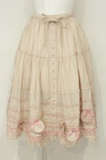 画像1: PINK HOUSE / オーナメントワッペンつきローンスカート  ピンク O-26-06-25-057-LO-SK-IG-OS (1)