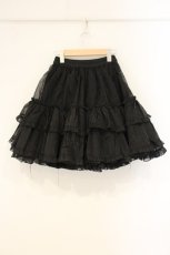 画像4: metamorphose / オーガンジーフリルパニエ  クロ O-26-06-25-007-ME-SK-OW-OS (4)