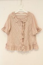 画像1: PINK HOUSE / 格子ローンフリルブラウス  ピンク O-26-06-25-066-LO-BL-IG-OS (1)