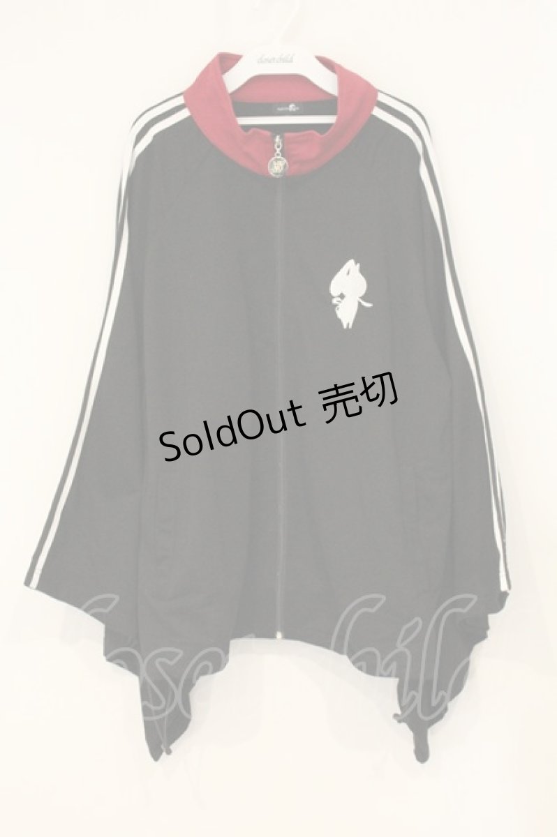 画像1: NieR Clothing / 着物袖ジャージ風デザインZIP OUTER F ブラック O-26-06-25-009-PU-TO-OW-OS (1)