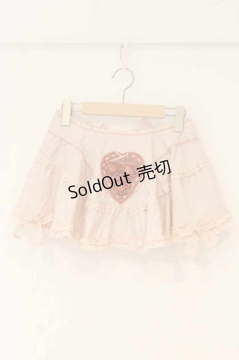画像1: PINK HOUSE / ハートモチーフカフェエプロン  ピンク O-26-06-25-071-LO-SK-IG-OS (1)