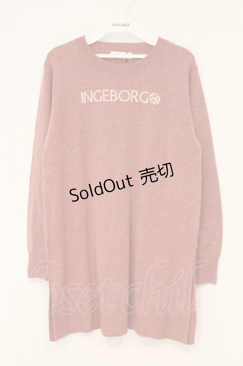 画像1: INGEBORG / 【完全予約販売】ロゴニットチュニック 3(9号) ピンク O-26-06-25-072-LO-TO-IG-OS (1)