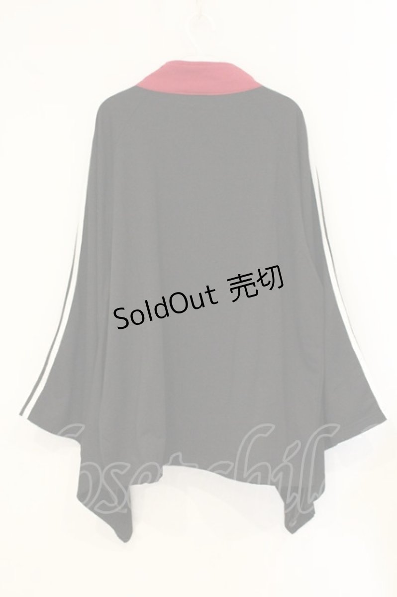画像4: NieR Clothing / 着物袖ジャージ風デザインZIP OUTER F ブラック O-26-06-25-009-PU-TO-OW-OS (4)