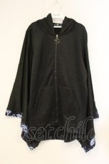画像1: NieR Clothing / 内側フリース着物風袖UNISEX ZIP OUTER【BUTTERFLY】　パーカー  ブラック O-26-06-25-011-PU-TO-OW-OS (1)