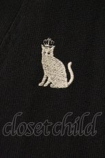 画像2: MIHO MATSUDA / 猫刺繍カーディガン  ブラック O-26-06-25-020-GO-TO-OW-OS (2)