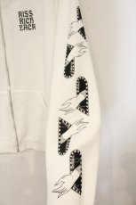 画像2: KRY CLOTHING / 「UENO2022」 インフードボリュームネック BIGパーカー  ホワイト O-26-06-25-003-PU-TO-IG-OS (2)