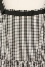 画像2: m petit by misako / ハートフリルギンガムジャンパースカート M クロ O-26-06-25-025-LO-OP-OW-OS (2)