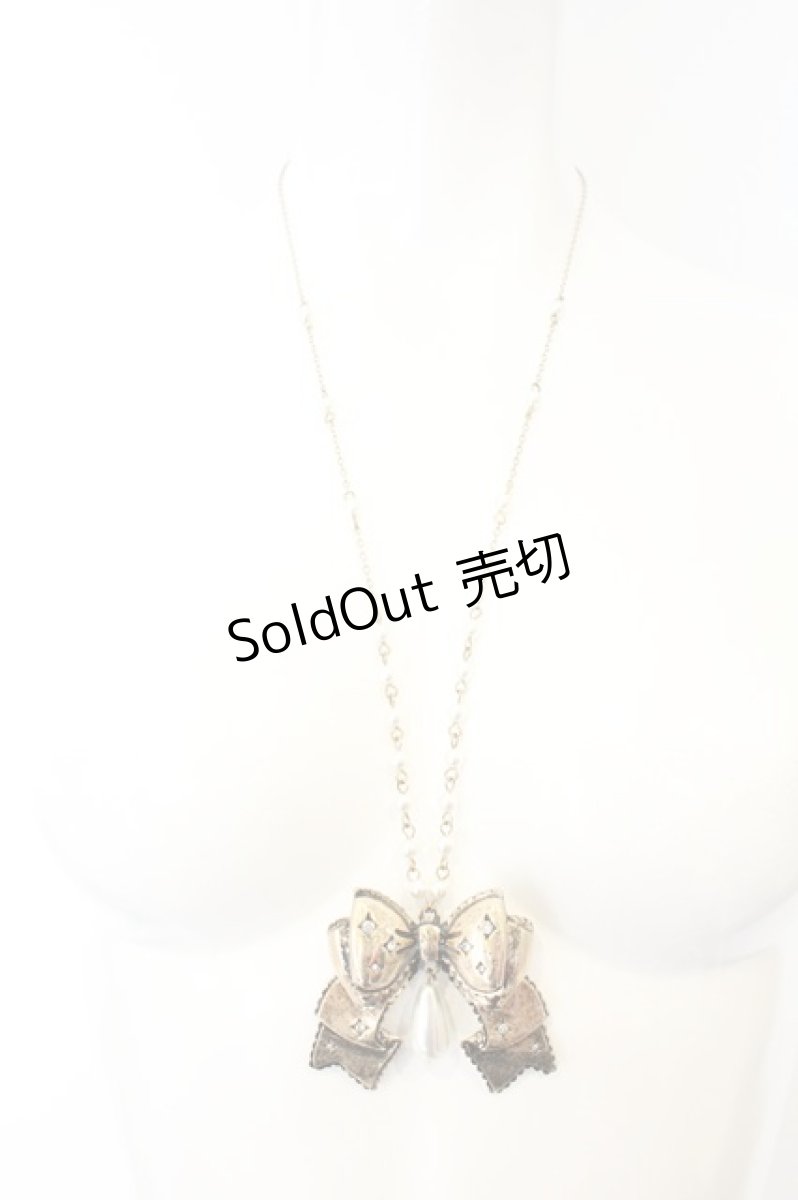 画像2: axes femme kawaii / リボンネックレス  アンティークゴールド O-26-06-26-006-AX-AC-OW-OS (2)