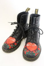 画像1: Dr.Martens （Getta Grip） / 「REBEL HEART」 PASCAL HEARTS 8ホールブーツ EU37(23.5cm) ブラック O-26-06-26-021-PU-SH-YM-OS (1)