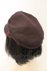 画像2: axes femme / グログランリボンキャスケット 57.5cm ワイン O-26-06-26-024-AX-AC-OW-OS (2)