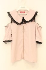 画像1: MA*RS / ハートジップオフショルトップス  ピンク×クロ O-26-06-27-032-GO-TO-IG-OS (1)
