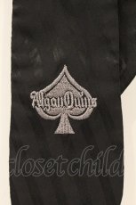 画像2: ALGONQUINS / ロゴ刺繍入りネクタイ  ブラック O-26-06-27-034-AL-ZA-IG-OS (2)